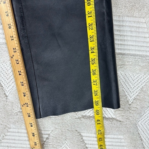 Classiques Entier Pants 8 Black  Soft  Leather Straight Fit Trouser - Picture 8 of 14